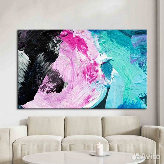 Яркая картина маслом абстракция Ручная работа