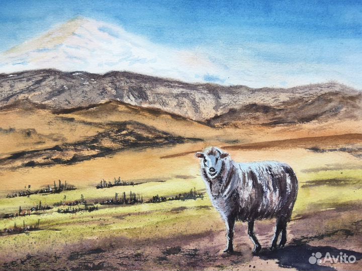 Картина акварель А4