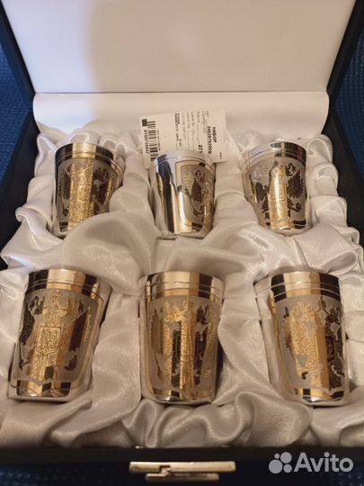 Шикарнейшие серебряные стопки 925-й пробы на 45 мл