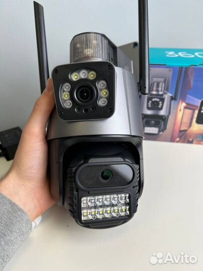 Камера видеонаблюдения wifi уличная с мигалкой
