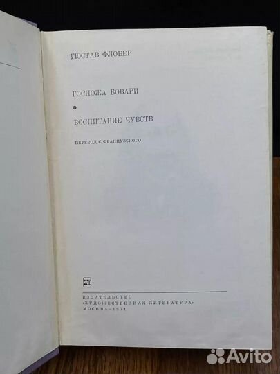 Госпожа Бовари. Воспитание чувств