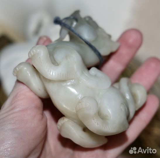 Белый Дракон нефрит артефакт/подвес