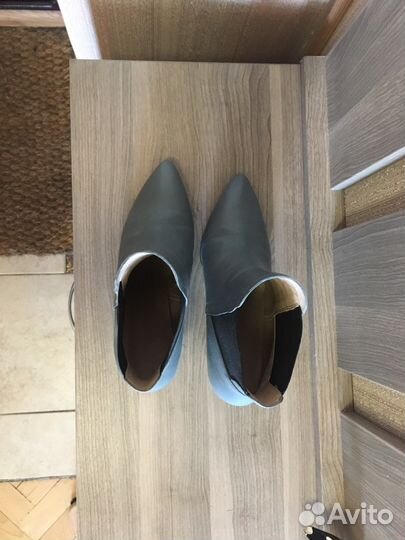 Ботильоны кожаные