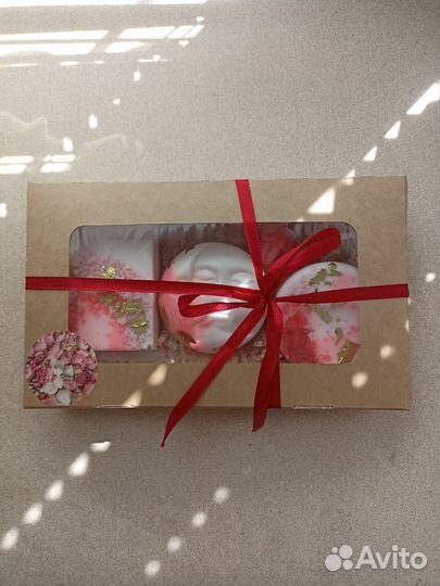 Подарочный набор, свечи, мыло, гипсовый декор