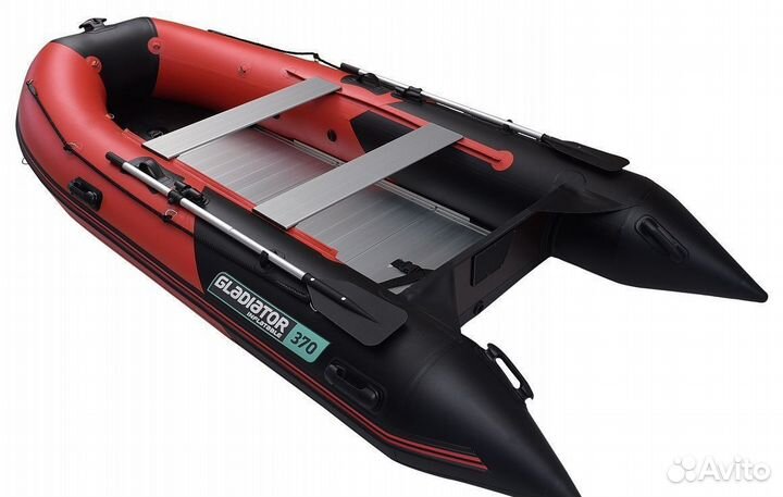 Надувная лодка gladiator C370AL красно-черный