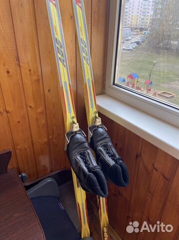 Горные лыжи и ботинки 47