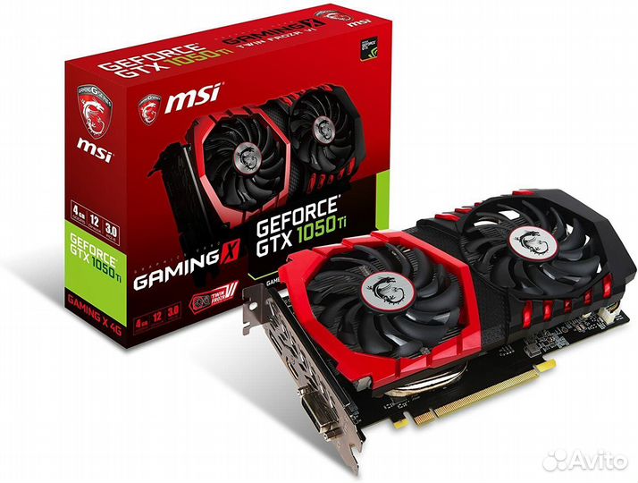 Видеокарта MSI GeForce GTX 1050 Ti gaming X