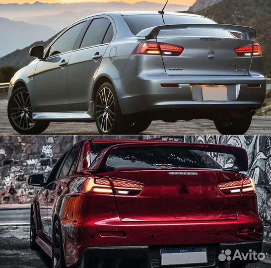 Тюнинг задние фонари Mitsubishi Lancer X '06-16г
