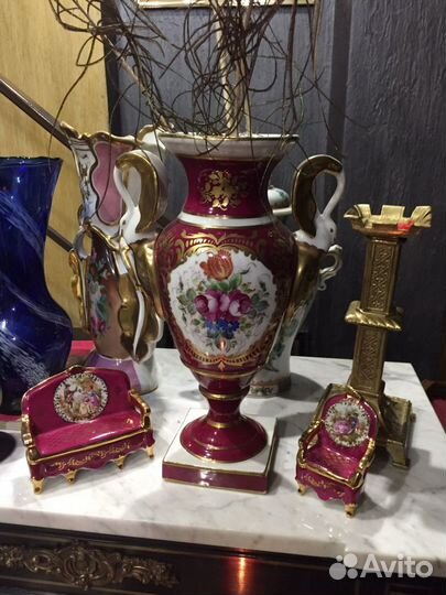 Ваза антикварная ручная роспись лимож