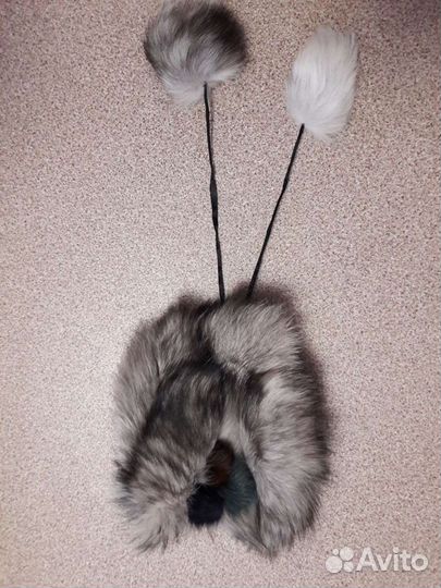 Кроличья шапка на возраст 5-7лет