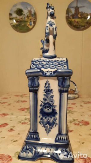 Часы гжель фарфор