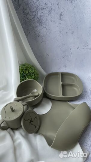 Набор детской силиконовой посуды