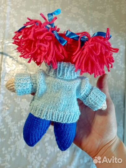 Кукла вязаная. Маленькая. Для малышей