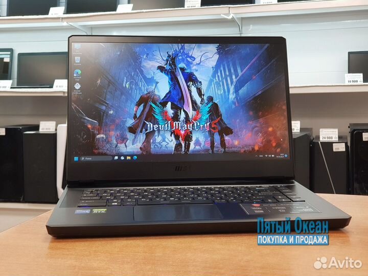 Игровой ноутбук MSI FHD 144Hz, Core i7, RTX