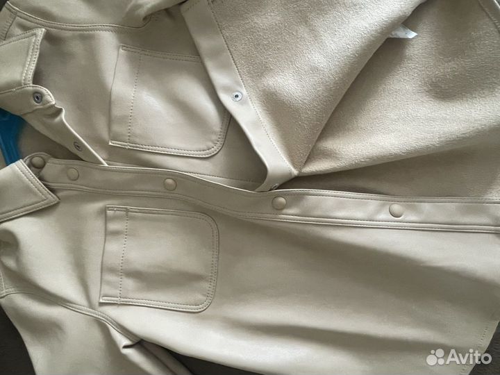 Кожаная рубашка zara
