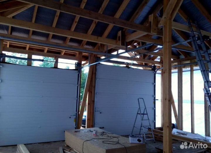 Секционные ворота с монтажом