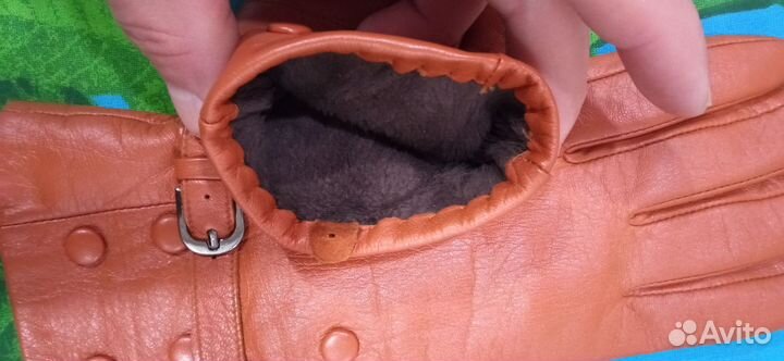 Перчатки женские кожаные новые 7.5