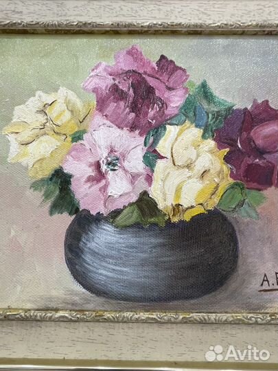 Картина Цветы. Холст, масло