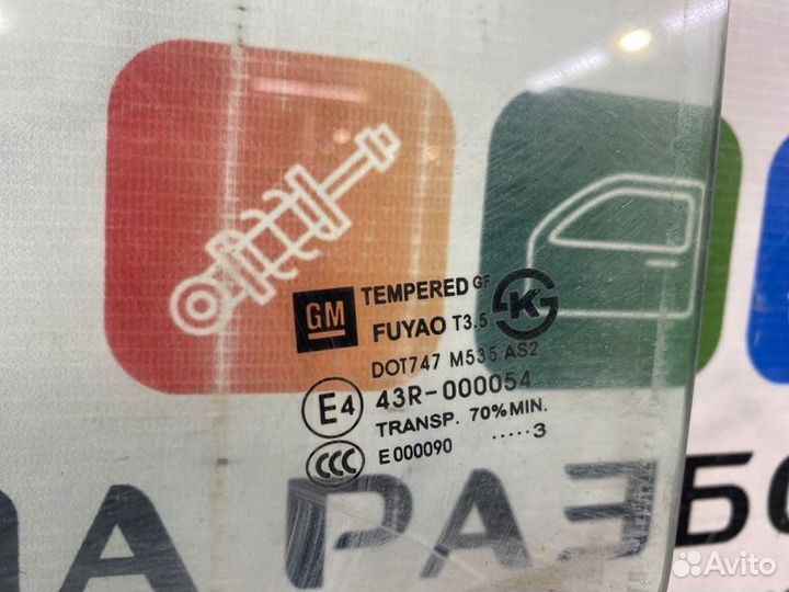 Стекло двери заднее левое Chevrolet Cruze