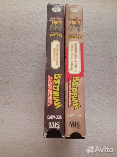 Видеокассеты VHS черепашки и др
