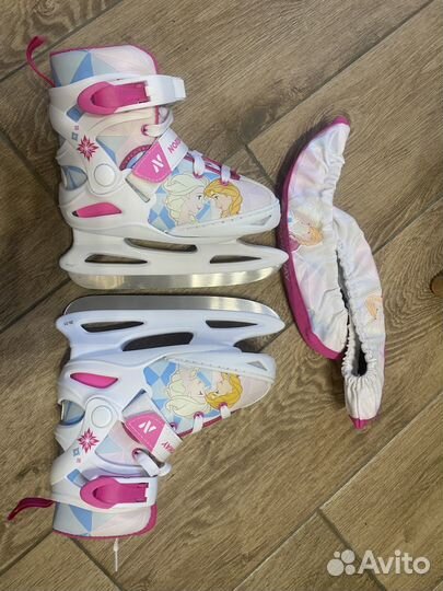 Коньки раздвижные 26-31 nordway холодное сердце