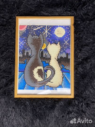 Картина из алмазной выкладки в раме
