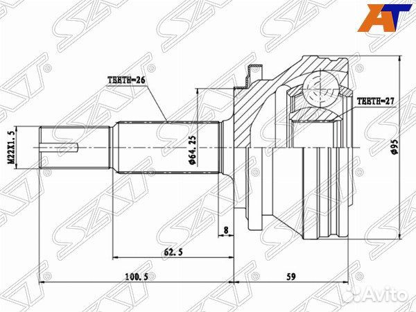 Шрус привода lexus NX200T