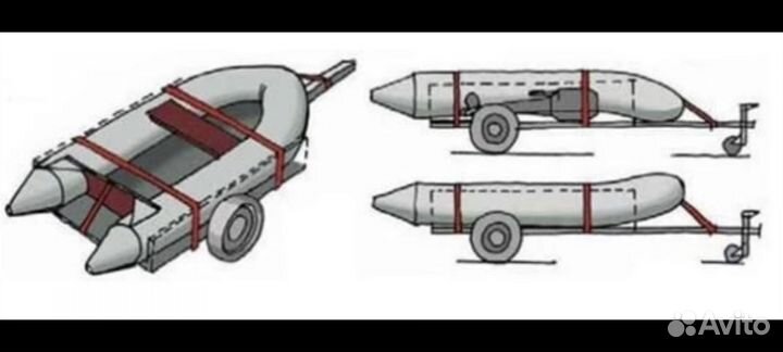 Лодочный прицеп для лодки пвх бу