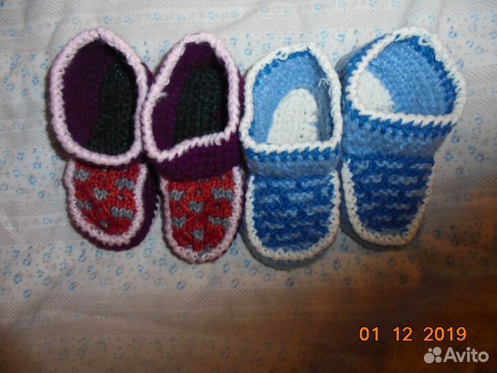 Вязанные тапки