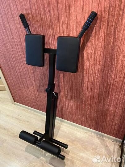 Тренажер скамья гиперэкстензия складная (черная)