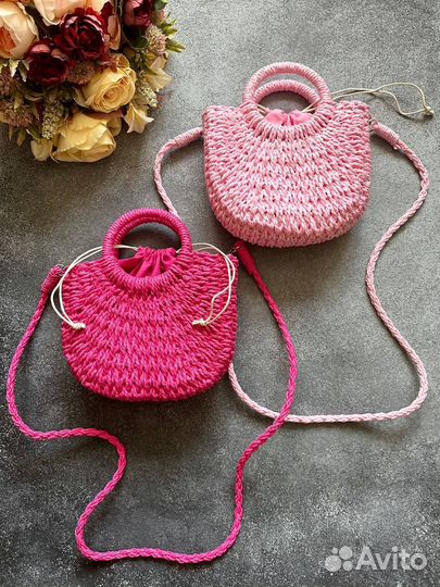 Сумка женская соломенная с подкладом