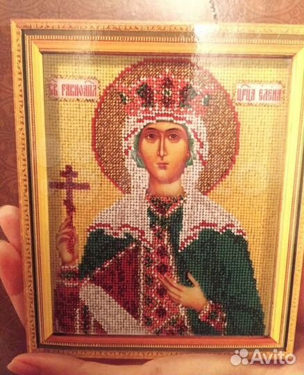 Именная икона из ювелирного бисера