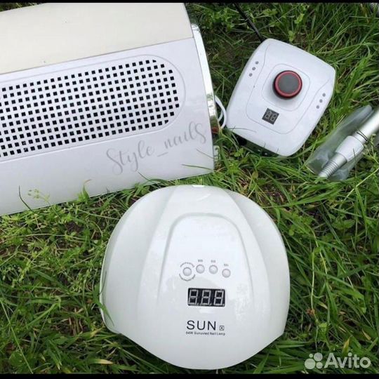 Аппарат+лампа+пылесос проф для маникюра