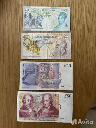Банкноты фунты стерлингов