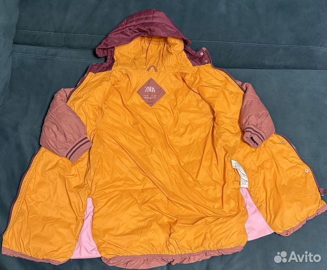 Куртка зимняя zara 128 сантиметров, для девочки