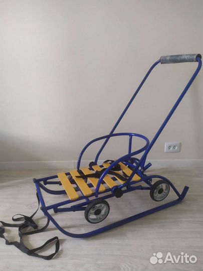 Санки на колёсах санимобиль