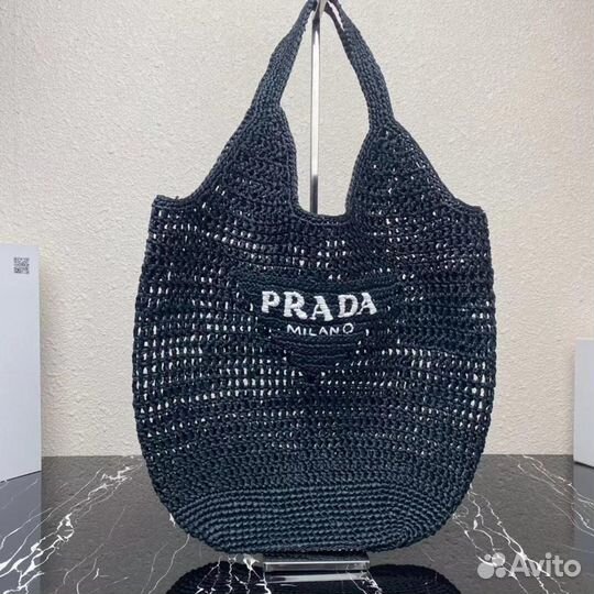 Сумка prada из рафии