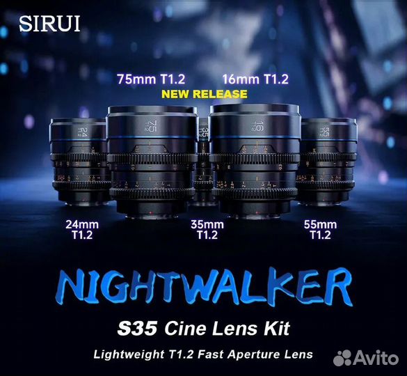 Объектив Sirui Nightwalker 75mm T1.2 S35