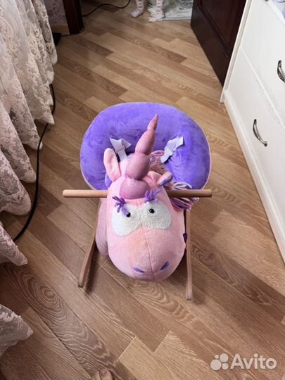 Мягкая игрушка качалка лошадка