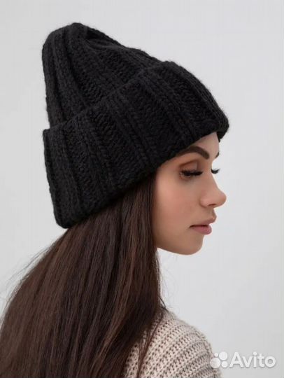 Шапка женская зимняя вязаная, 54-58
