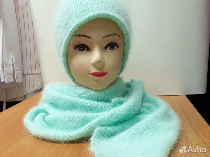 Комплект шапка и бактус женский