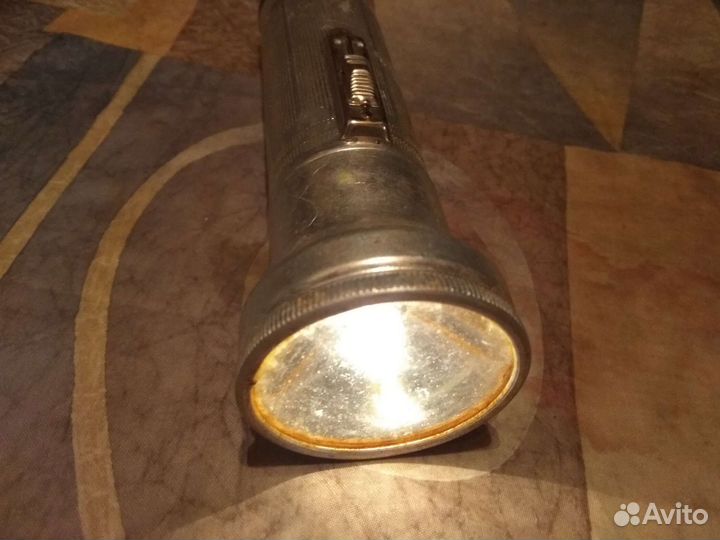 Фонарик алюминиевый СССР Работает