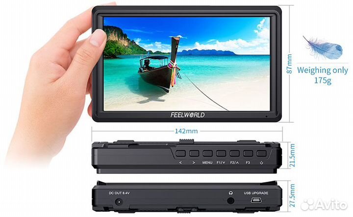 Накамерный монитор Feelworld T7 Plus, FW568