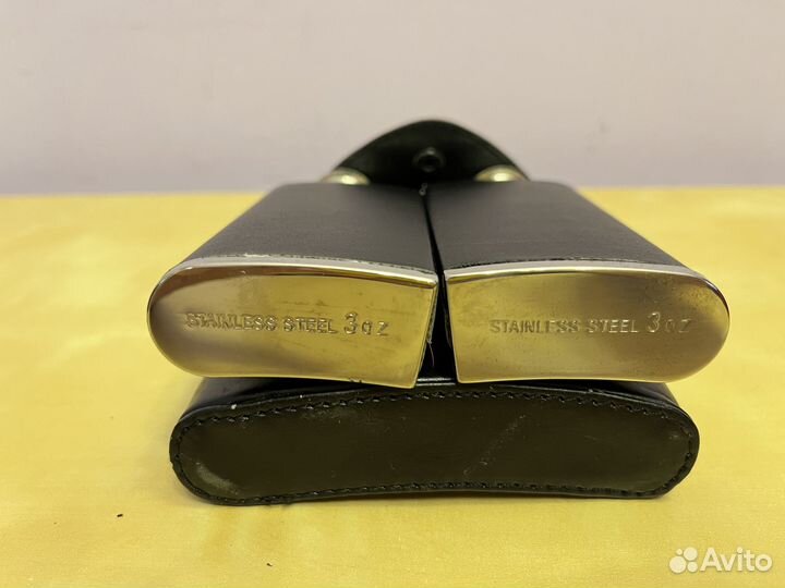 Фляжка из нержавейки, с двумя отсеками по 3 oz, 90