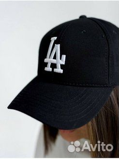 Кепка бейсболка черная LA