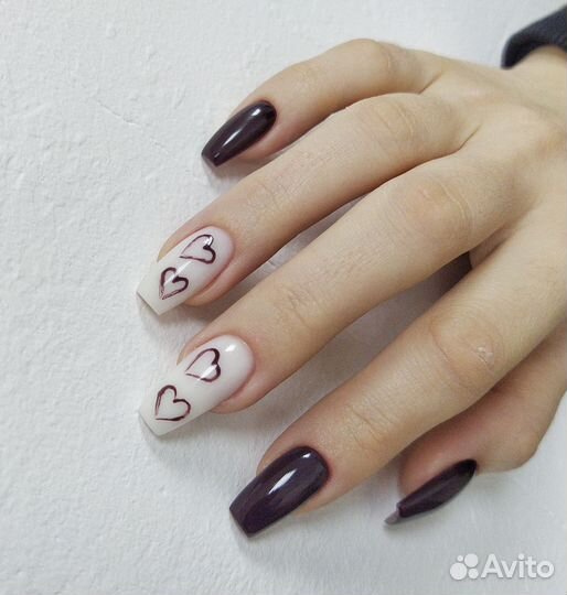 Маникюр, покрытие ногтей гель-лаком, наращивание