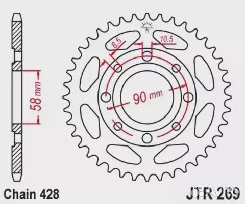 Звезда ведомая JTR269 42