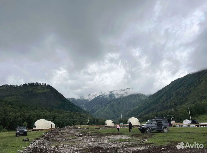 Купольный шатер тент+каркас диаметр 8 м