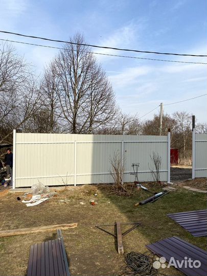 Заборы из профнастила / заборы / забор сетка 3D