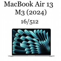 Apple macbook air 13 M3 (2024) 16/512 Silver